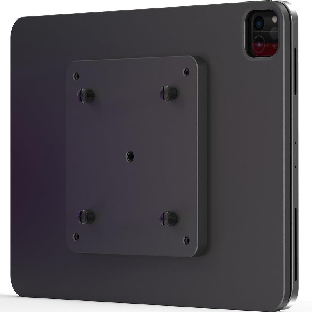MagFlott VESA Mount V2 (13"/12.9") Wireless Charge for iPad Pro 13" M4, 12.9", iPad Air 13" M3/M2, Magnetic Holder for iPhone. Curved 6.5 FEET USB C Cable, Ucable. Arm Mount Not Included.