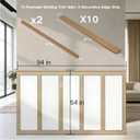 1 Set 94.5 in x 54 in MDF Board and Batten, Paintable Wainscoting Kit,Molding Trim Slat with Edge StripPremade Accent Wall Panel for DIY Kitchen Bedroom Living Room Home Decor Covers (94.5 x 54 Inch)