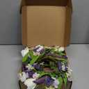 6 Pcs Mini Spring Tulips Candle Rings Wreaths Artificial Purple Lavender Small Pillar Holder Wreath Summer Floral Candle Holder Wreath for Farmhouse Porch Front Door Cabinets Table Decoration (Flowers)