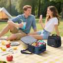 2 x BALEINE Insulated Lunch Bag for Men Women, Leakproof Cooler Bag with Adjustable Shoulder Strap for Work Picnic, Lunch Box for Women Men (Small, Black)