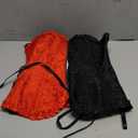 Lace Up Corsets for Women, Sexy Corset Lingerie for Women,Front Zipper Corset Top for Women (Medium, Blackred)