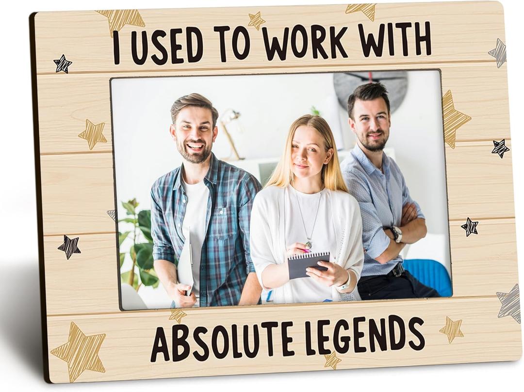 Retirement Coworkers 4x6 Picture Frame,Retirement Gifts for Women Men Coworkers, Retired Photo Frame, I Used to Work with Absolute Legends Picture Photo Frames for Desk Decor