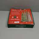 HMASYO 6 FT Pop Up Christmas Tree with 100 LED Lights & Remote, Purple Christmas Tinsel Tree, Collapsible Artificial Pencil Tree for Home Office Party Decor, USB Powered Timer Lights, Easy Assembly