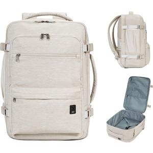 WANDF Travel Backpack For Spirit Airlines Personal Item Bag 18x14x8 with Wet Pocket, 17 Inch Laptop Backpack for Men WomenWhite