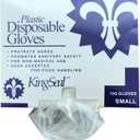 KingSeal 1000 Count Embossed Poly Foodhandling Gloves, Powder-Free, Quick Change, Size Small, Bulk Pack Envelope-Style Dispenser - 10 Boxes x 100