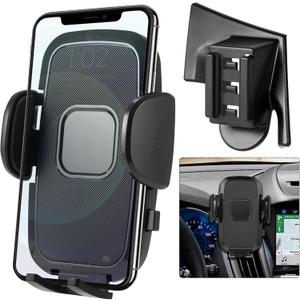 Car Cell Phone Holder Mount for Ford Escape 2019 2018 2017 2016 2015 2014 2013 Accessories, Dashboard & Air Vent Bracket with Custom Base Compatible for 4.0"-7.0" Cell Phones