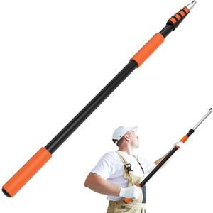  Telescoping Extension Pole, Reach to 26FT Telescoping Pole Multi-Purpose Lightweight, Sturdy with Universal Twist-on Metal Tip Extendable for Dusting Painting Window Cleaning