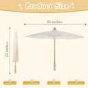 White Paper Umbrellas, 33 Inch Japanese Parasol for Weddings
