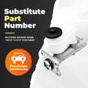 Brake Master Cylinder with Reservoir MC390285 Compatible with Tacoma 1995-2000 2.4/2.7L L4 3.4L V6 4720104030 (without ABS)