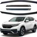 Rain Guards Window Visors 4Pcs Chrome for Honda CR-V 2017-2022 | Cars Vent Deflector Car Accessories Shatterproof Out-Channel Window Deflectors