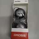 Koss KSC75 Portable On-Ear Clip Headphones, Retro Style, Ultra Lightweight, Silver and Black