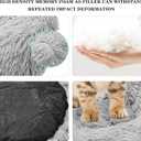 Calming Dog Bed for Small Melium Large Dogs Donut Washable Pet Bed for Puppy and Kitten Anti-Anxiety Donut Warming Cozy Soft Round Bed with Slip-Resistant Bottom (Grey, 24" L x 24" W x 8" Th)