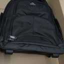 MATEIN Rolling Backpack, 17 inch Water Resistant Wheeled Laptop Backpack, Carry on Luggage Business Bag, Overnight College Computer Bag Trolley Suitcase for Men Women Adults to Travel, Black