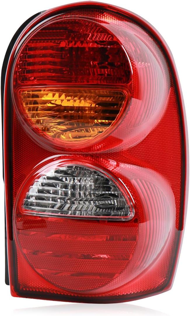 Tail Lights Compatible with 2002-2004 Jeep Liberty Limited Sport Renegade Halogen Type Brake Rear Lamp Taillights Replacement for 55155828AH CH2801149