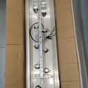 Siljoy Modern Crystal Chandelier 10-Lights Rectangular Flush Mount Pendant Ceiling Light Fixture Rectangle K9 Crystal Raindrop Chandelier for Dining Living Room Kitchen Island L47'' x W10'' x H10'