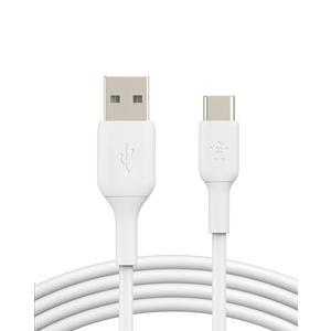 Belkin BoostCharge USB-C to USB-A Cable (1M/3.3ft) for iPhone 16, iPhone 16 Pro, iPhone 15, Samsung Galaxy S25, S24, Note20, Pixel 9, iPad Pro, Nintendo Switch 2, Carplay and More - White