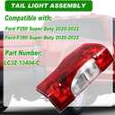 Lochnchn Tail Lights Rear Taillight Assembly Compatible with Ford F250 F350 Super Duty 2020 2021 2022 Tail Lamp Non-LED Non-Blind Spot Right Passenger Side