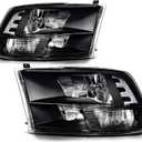 Headlight Assembly Pair compatible with 2009-2018 Dodge Ram 1500