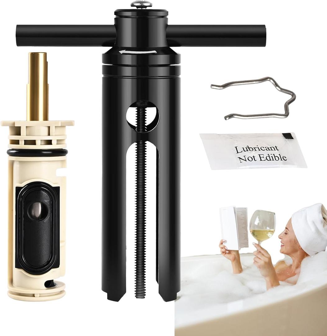 2025 New 104421U Cartridge Puller Tool,Complimentary 1222 Replacement Cartridge and lubricant,For Moen 1222 1225 1220,Tub and Shower Faucet Cartridge Remover for Moen Posi-Temp Valve