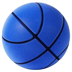 NXYQEH Silent Basketball Set - 2PCS Official Size 7 and 3 (9.5in & 7.1in) Upgrade Dribble Dream Airless Basketball for Quiet Dribbling and Indoor Training, Real Feel Higher Bounce Quieter(Blue) ﻿