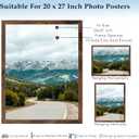 20x27 Picture Frame Deep Brown for Wall Hanging, Wood 20 x 27 Frame Poster Photo Frame for Wall Horizontally or Vertically, Deep Brown, 1 Pack