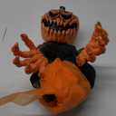 Halloween Animatronics Decorations - Animated Pumpkin with Sound Activated, Creepy Sound, Light Up Eyes, Scary Motion for Halloween Indoor/Outdoor Yard Lawn Decoration, Haunted House Props