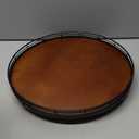 Farmhouse Oak 13" Lazy Susan Turntable Organizer for Cabinet, Round Wooden Lazy Susan Organization and Storage for Dining Table, Pantry, Kitchen, Countertop, Cupboard,Home Decor, Walnut Wood