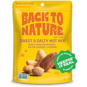2 Pack Back to Nature Sweet & Salty Nut Mix, Honey Roasted Peanuts, Salted Cashews & Almonds, Dry Roasted, Non-GMO, On-the-Go Pouch Snack, 9oz Pouch, Best By: Nov 2 2025
