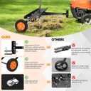 AugFir 48-Inch Tow Behind Dethatcher, Pull Behind Lawn Dethatcher with 20 Spring Steel Tines, Lawn Sweeper Garden Aerator Grass Tractor Rake, Adjustable Hitch Riding Lawn Mower Tractor Attachment