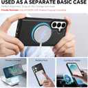 TUCCH Detachable Wallet Case for Galaxy S26+ Plus (6.7"), Wireless Charging RFID Blocking 4 Card Holders Wrist Strap, Kickstand Magnetic PU Leather Protective Flip Cover for Galaxy S26+ 2026, Black