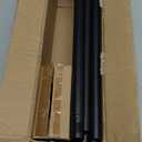 Industrial Curtain Rods for Windows 48 to 84 Inches, Blackout Wrap Around Curtain Rod, for Indoor and Outdoor, 7/8 Inch Diameter, 65 to 105 Inches, Black