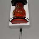 Solar Hummingbird Feeder for Outdoor - 25 fl.oz Hand Blown Glass Hummingbird Feeders for Outdoors Hanging, Large Capacity with Moat, 6 Colors Changing Light Outside Garden Decor (Red)