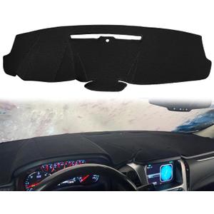 Yiz Dashboard Mat Dash Cover Custom Fit for 2015-2020 Chevy Chevrolet Tahoe Suburban/GMC Yukon Without Forward Collision Alert, Without Head Up Display (Black) J133