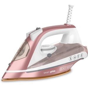 BLACK+DECKER Pearl Iron, IR2398, 50% Smoother Gliding with Pearl-Infused Ceramic Soleplate, Powerful Steam, 8 Foot Cord, Vertical Steam Function
