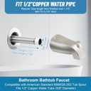Slip On Tub Spout with Diverter, for 1/2" Copper Pipe, Compatible with Kohler GP85556 Bath Tub Spout, Bathroom Bathtub Tub Faucet Replacement, with 5/32" Hex Wrench (Brushed Nickel)