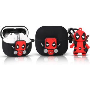 XMBYGY Case for Samsung Galaxy Buds 3 and for Galaxy Buds 3 Pro Earbuds with Doll and Carabiner, Silicone Charging Shockproof Protective Cover with Cartoon Skin Design for Man Woman Teen