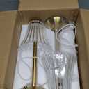 Cordless Table Lamps for Home,Table,Dining Room, Gold Rechargeable Lamps, USB Charge 12'' Tall LED Brass Portable Outdoor Indoor Table Lamp with Built-in Dimmer (Pack2 Gold Flower Lamp)