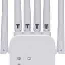 WiFi Range Extender & Signal Booster  Dual Band Wireless Repeater with Ethernet Port, Extends Coverage Up to 1200 Sq Ft, Fast Setup for Home & Office