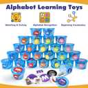 Joyreal 271 PCS Alphabet Learning Toys for Toddlers 3-5, ABC Phonics Games with 26 Sorting Tubs & Flash Cards, Montessori Preschool Classroom Must Haves, Letter Sounds Recognition Activities, Normal