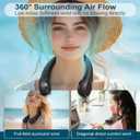 CIVPOWER Neck Fan: Portable Personal Neck Cooling Rechargeable Bladeless Fan - Hands Free 3 Speed 4000 mAh Battery USB Operated Wearable Headphone Design - Gift for Men Women Outdoor (Black)