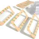 UPTTHOW Clear Plastic Dome Lip Balm Money Holder Craft Waterproof Rectangle Chapstick Money Cash Pounches Gift with Adhesive Back Card Making-100Packs