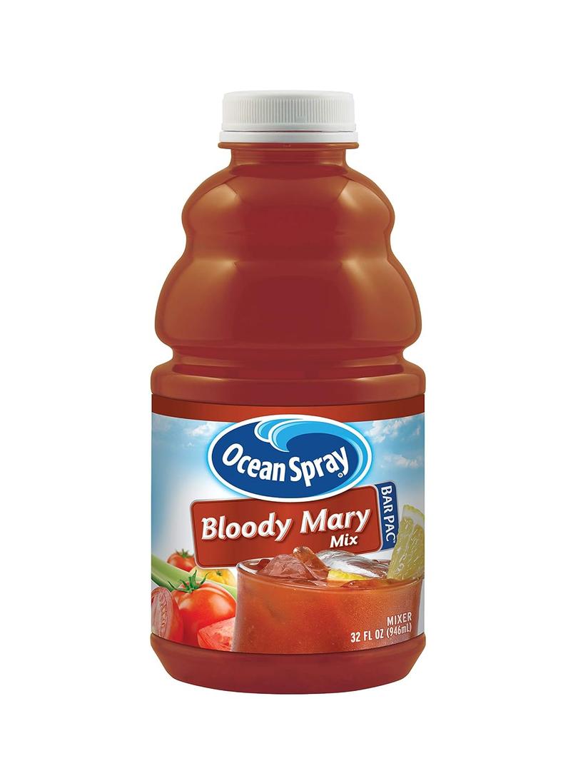 Ocean Spray BarPac Mixer Bottle, Bloody Mary, 32 Ounce (Pack of 12) (EXP 07/09/26)