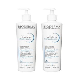 Bioderma Atoderm Intensive Balm, Hydrating Balm for Dry to Atopic Sensitive Skin, Face & Body Moisturizer with Ultra Soothing Anti-Itching Formula, Fragrance-Free, Non-Greasy & Non-Sticky for Family, Size: 16.9 Ounce (Pack of 2)