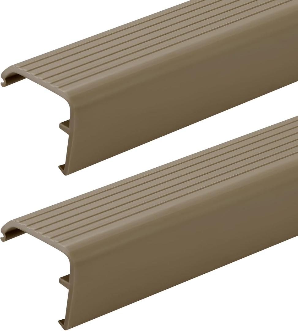 Briwooody 2 Packs Residential Threshold Cap 36'' Traditional Fixed Vinyl Cap Exterior Door Threshold Replacement for Residential Entry Door (Grey)