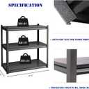 32" W Garage Shelving,900LBS Loads Adjustable Garage Storage Shelves, 3-Tier Metal Storage Racks and Shelving Units, Utility Rack Shelves (16" D x 32" W x 32" H)