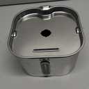 Stainless Steel Cat Water Fountain  2.2L/74oz Ultra-Quiet Pump, Visible Water Level, Dual Flow Modes  Automatic Pet Water Dispenser for Cats & Small Dogs (Silver)