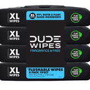 Dude Wipes Pack Of 4, Size XL 48 Wipes