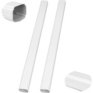 Moxweyeni 2 Pack 2 x 3 Inch, 45 Inch White Aluminum Downspout Extensions Roofing Gutter Downspout DIY Installation for Home Outdoor Drainage