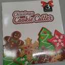 Gingerbread Man Cookie Cutters 3PCS, Stainless Steel Christmas Cookie Cutter Tools with Red Environmental PVC, Gingerbread Boy Shape Moulds Set for Baking