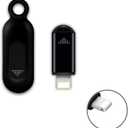 R09 Mini Smartphone IR Remote Controller Adapter for iOS Smart Phone Mini Infrared Universal Control All in One Air Conditioner/TV/DVD/STB (Black-for Lightning)